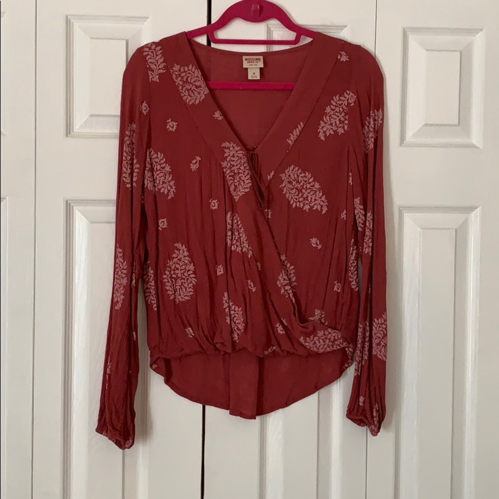 Salmon/pink Mossimo long sleeve top